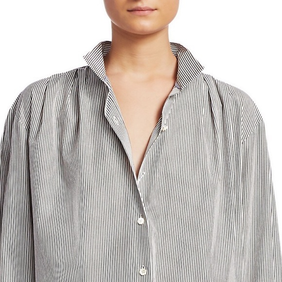 Excellent Condition Frame Pleated Clean Collar Shirt - Picture 1 of 12
